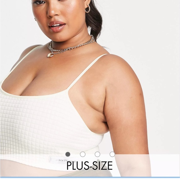 Sixth June Plus micro bralette in waffle - part
of a set. Yellow - Picture 3 of 4